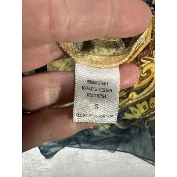 Womens One World Live And Let Live Size Small Tank Top Multi-Color Boho - Picture 6 of 6